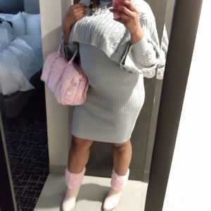 2 piece knitted midi dress